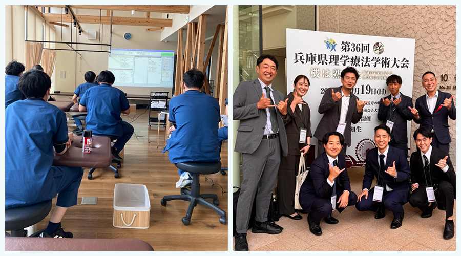 たちはら整形外科・肩とスポーツのクリニックスタッフの研修の様子